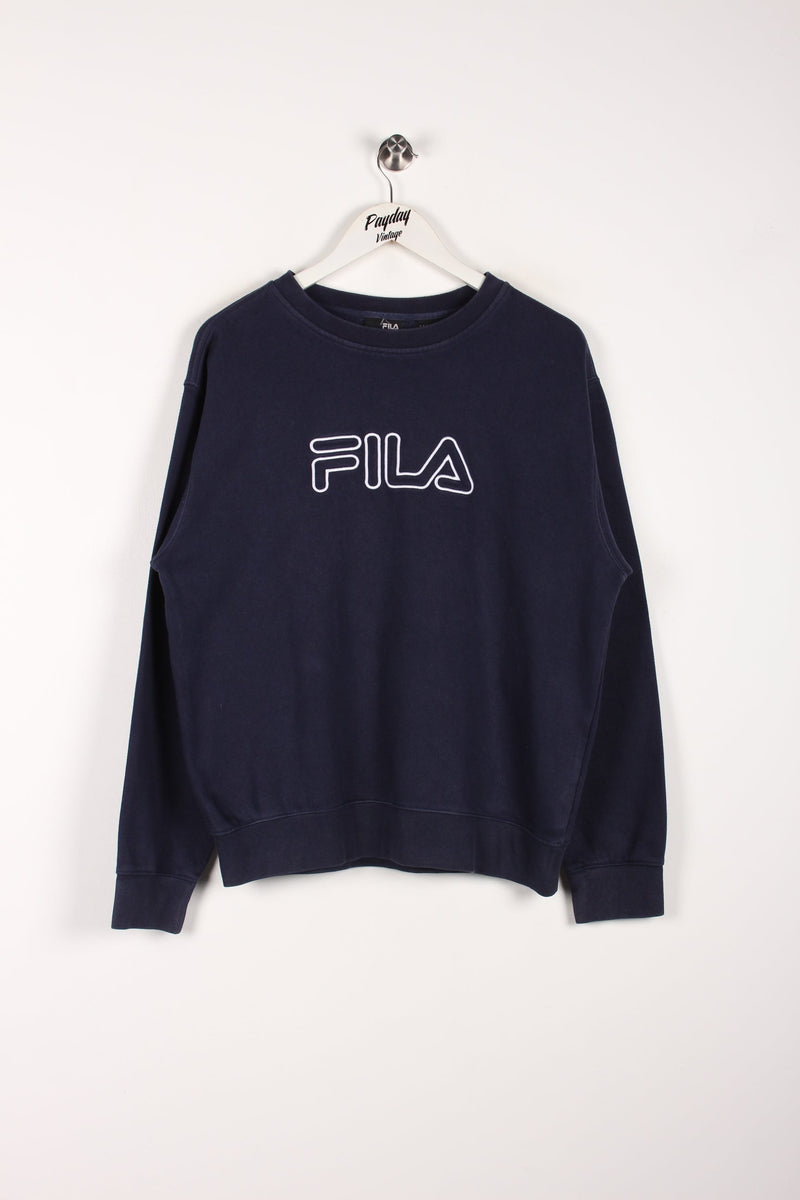 Navy on sale fila sweatshirt