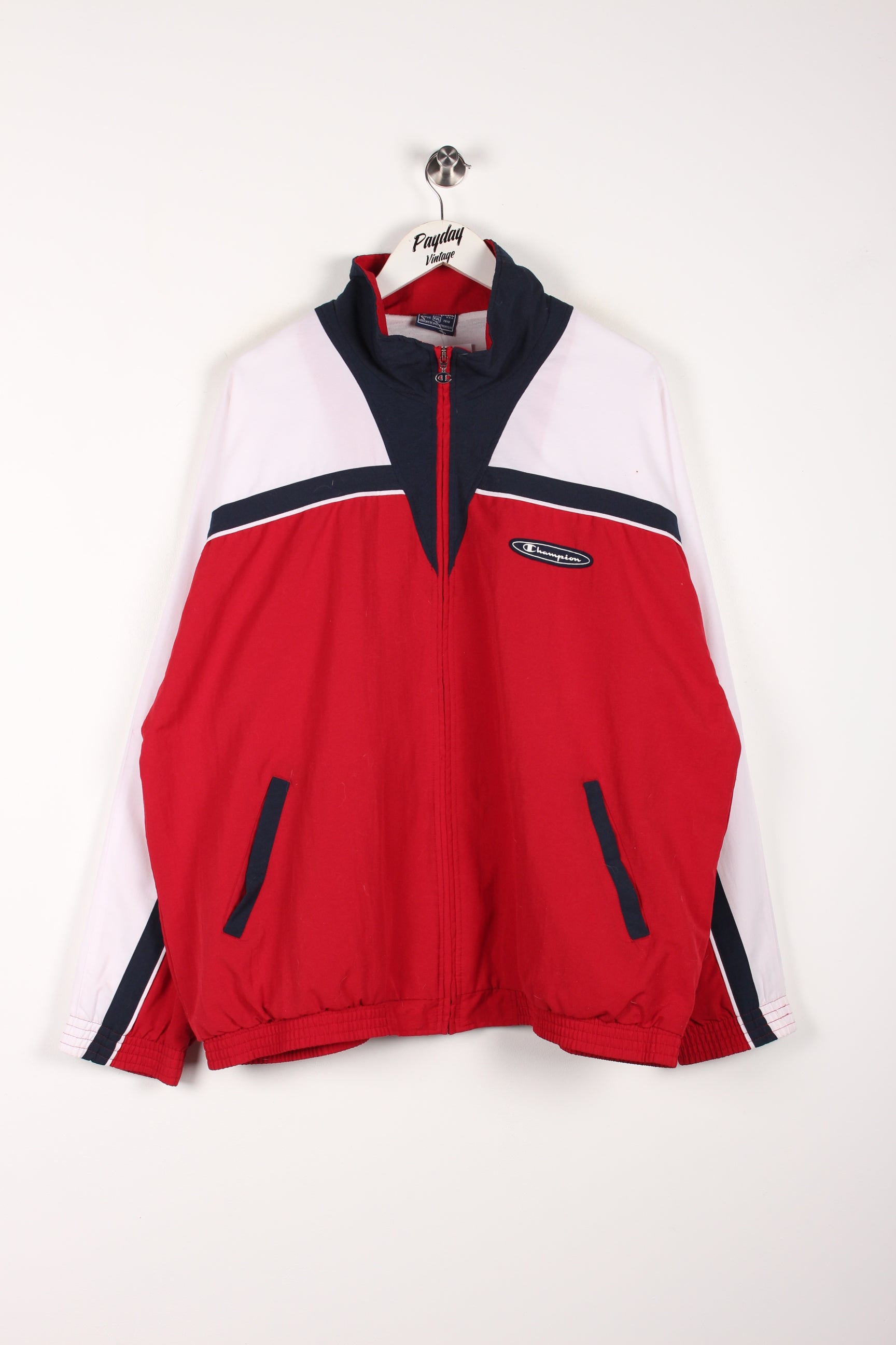 Vintage Champion Jacket Red/White XL – Payday Vintage