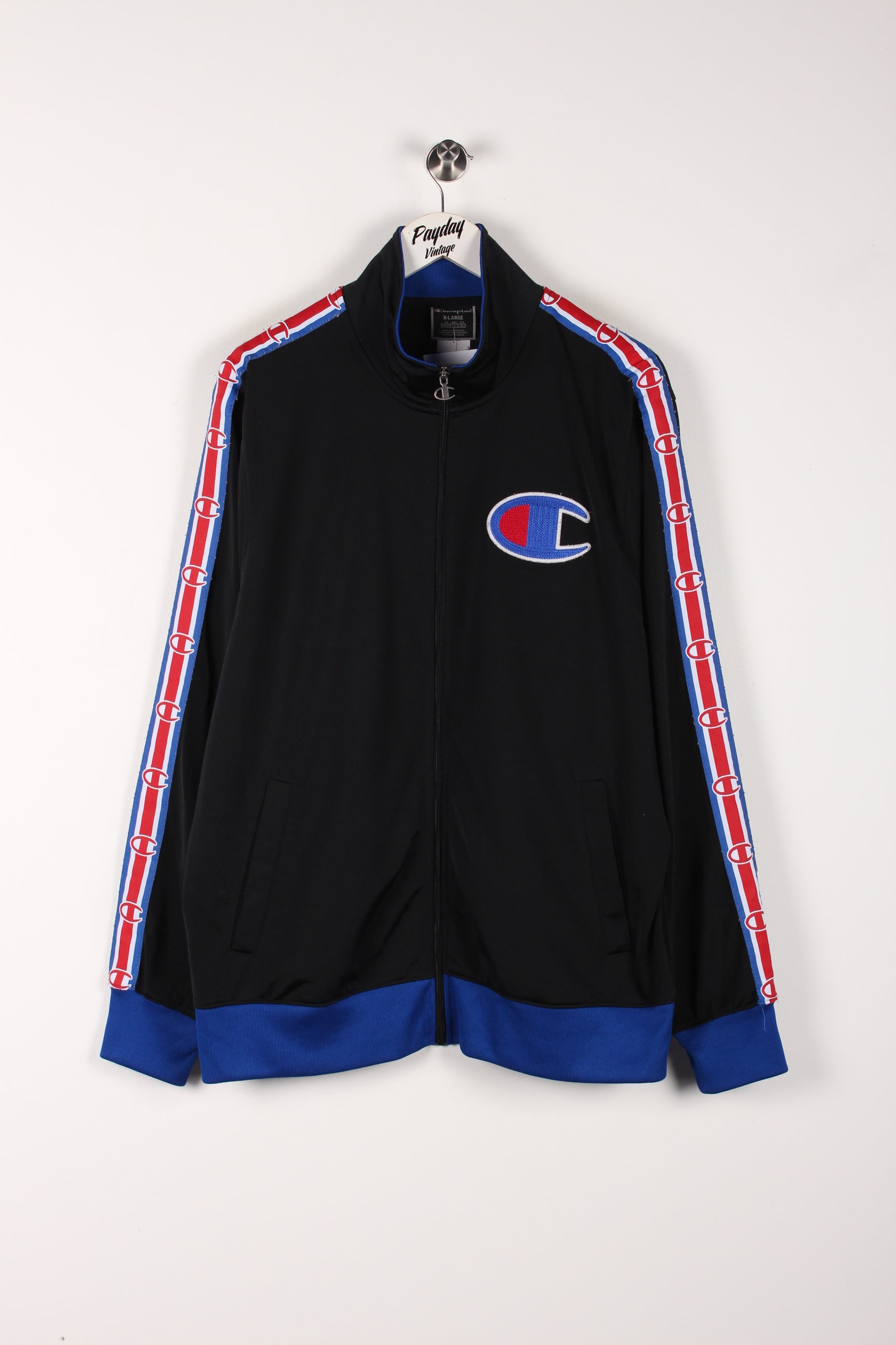Champion X-LARGE ブラックジャケット Champion Track Jacket Black XL – Payday Vintage
