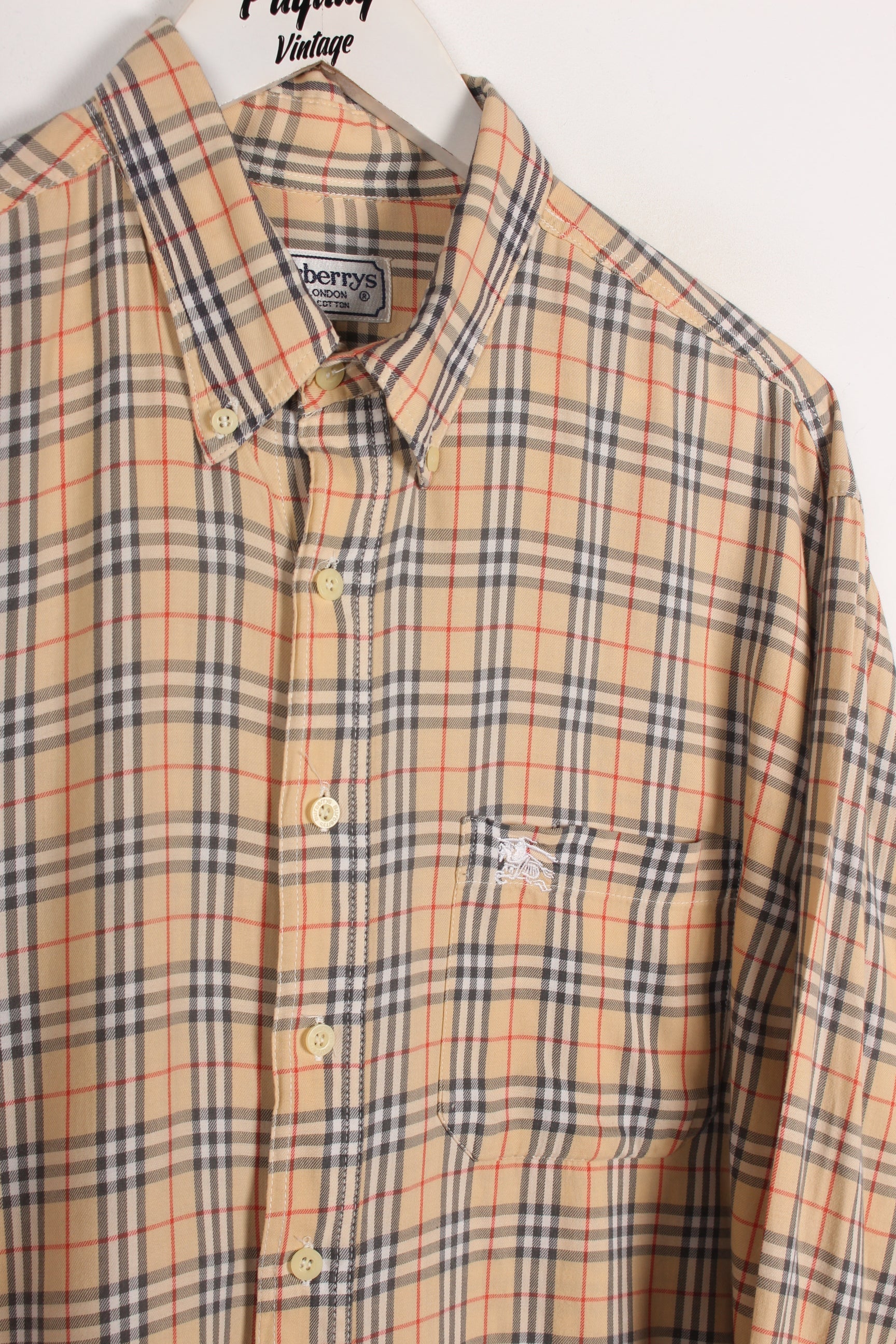 90 s Burberry Nova Check Shirt XL