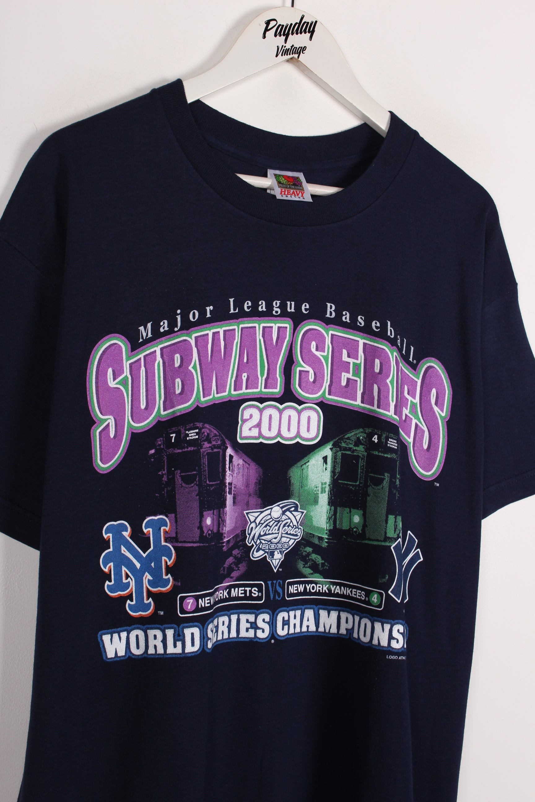 Vintage Deadstock MLB Subway Series New York Yankees Vs Mets 2000 T Shirt