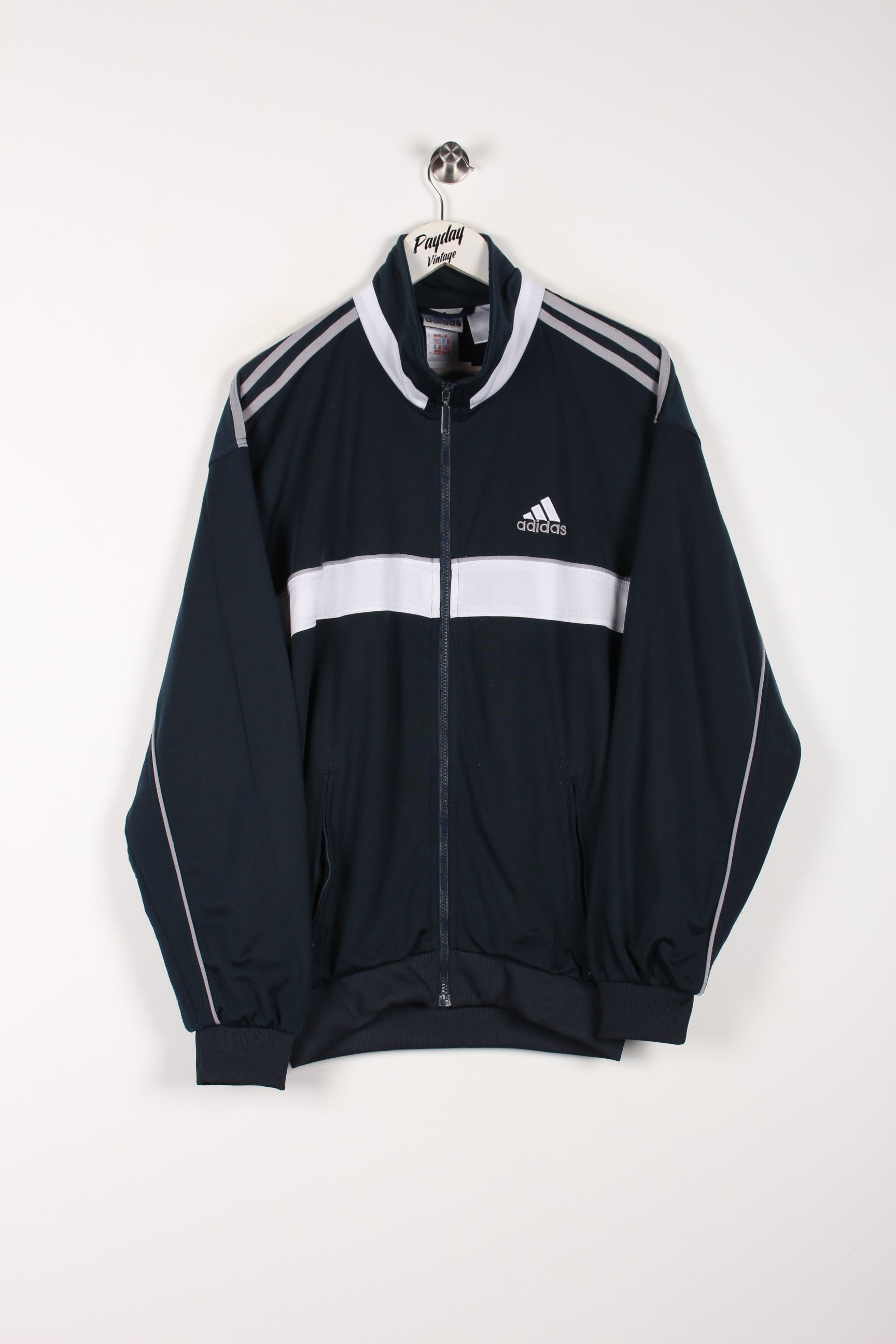 90's Adidas Track Jacket Dark Blue Medium