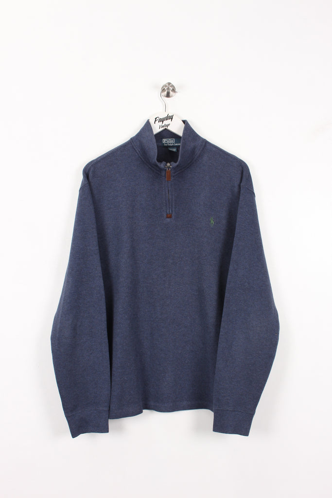 90's Ralph Lauren 1/4 Zip Sweatshirt Navy Large - Payday Vintage