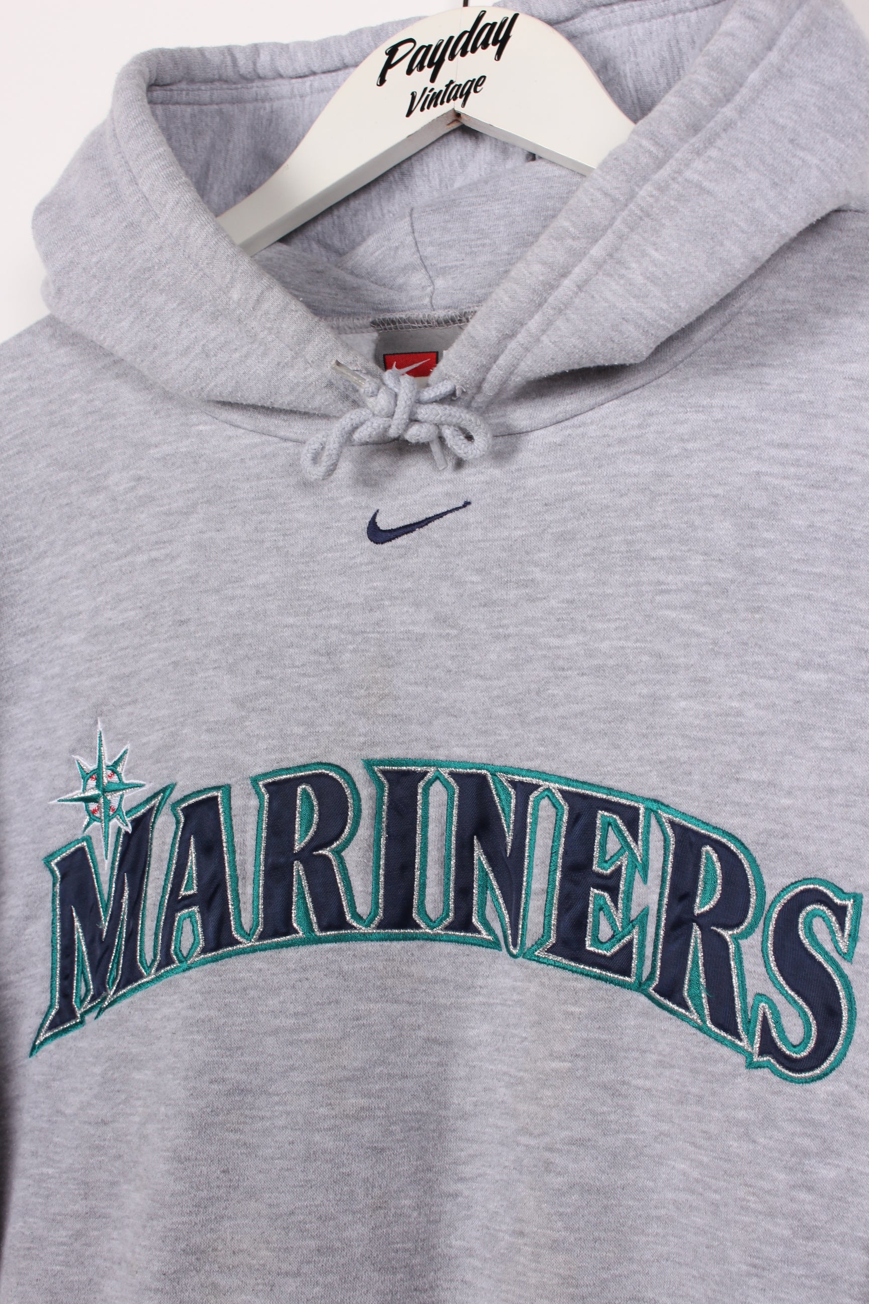 90s Seattle mariners vintage MLB hoodie. Navy and gray. Large