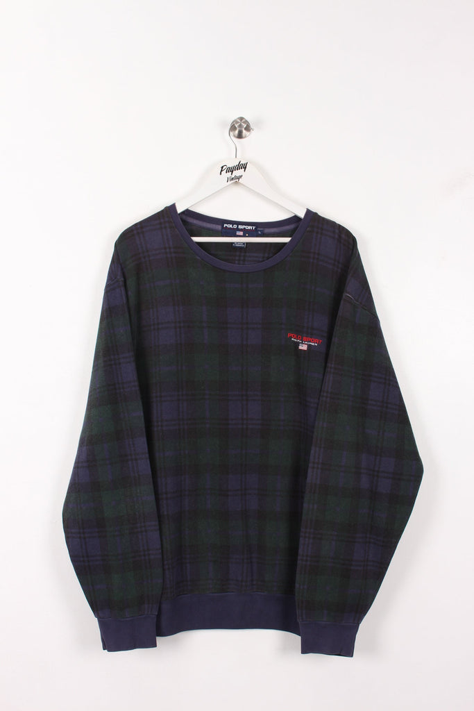 90's Polo Sport Tartan Sweatshirt XL - Payday Vintage
