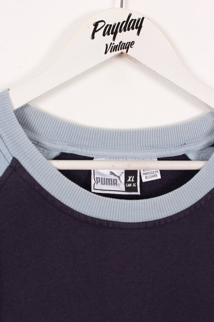 Puma Sweatshirt Navy/Baby Blue XL - Payday Vintage