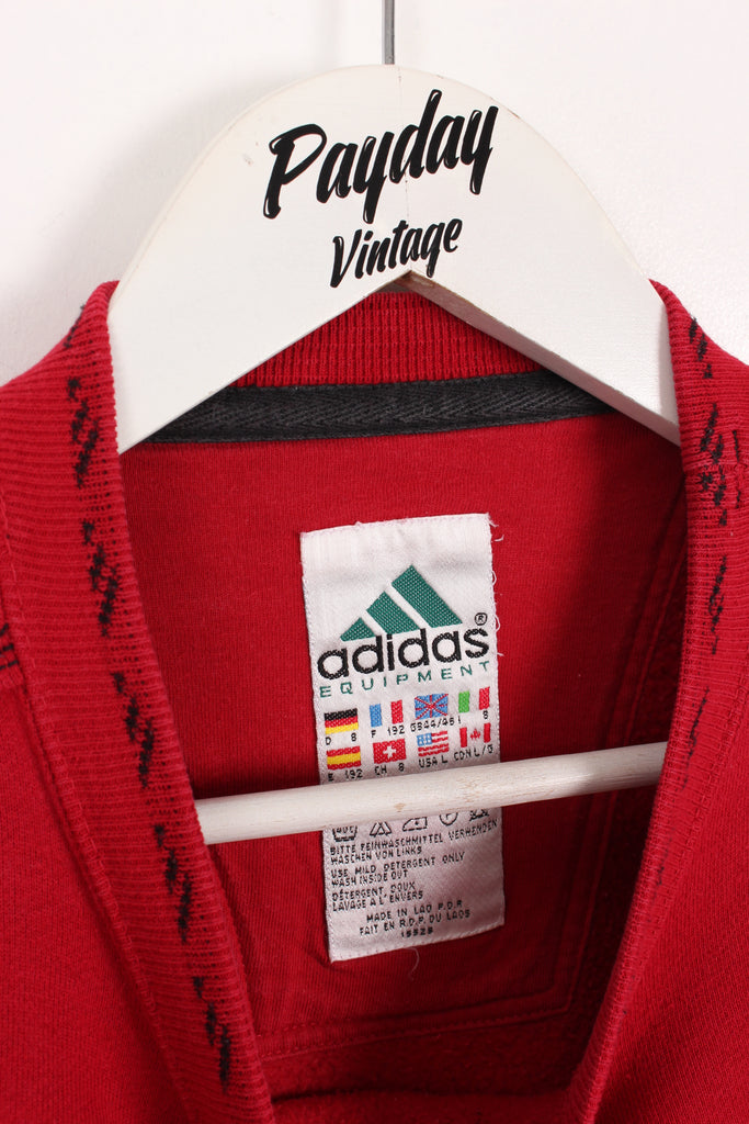 90's Adidas Equipment Sweatshirt Red Large - Payday Vintage