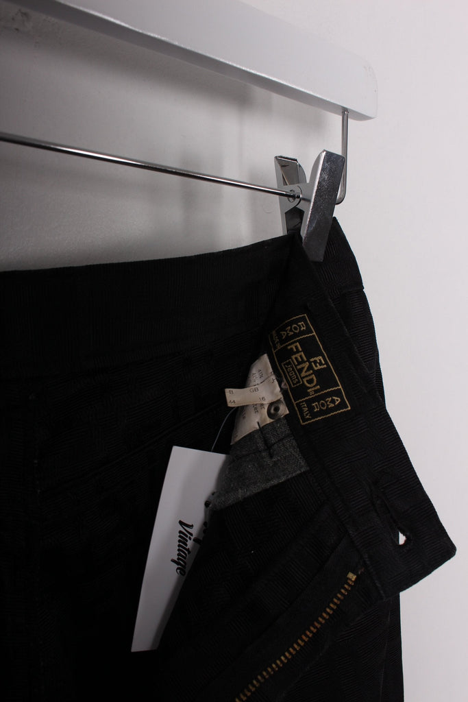 Vintage Fendi Monogram Trousers Black (W28/L29.5) - Payday Vintage