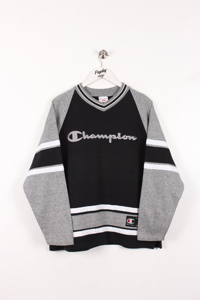 Champion Sweatshirt Black/Grey Large - Payday Vintage