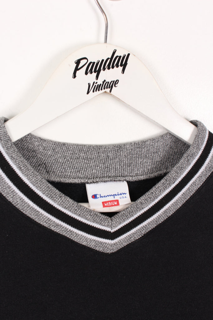 Champion Sweatshirt Black/Grey Large - Payday Vintage