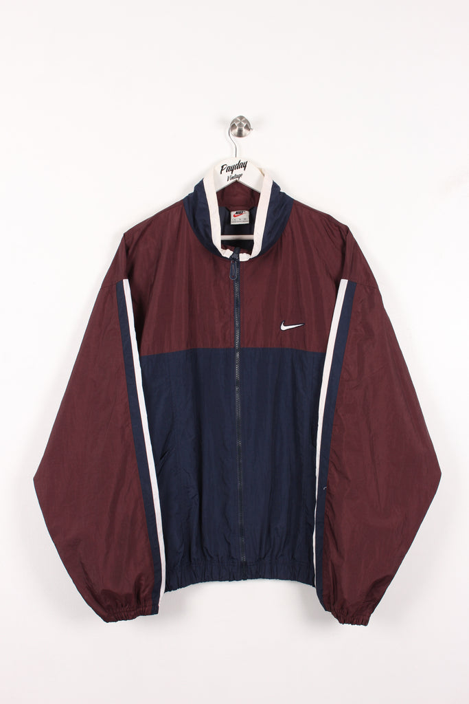 90's Nike Track Jacket Burgundy/Navy Large - Payday Vintage