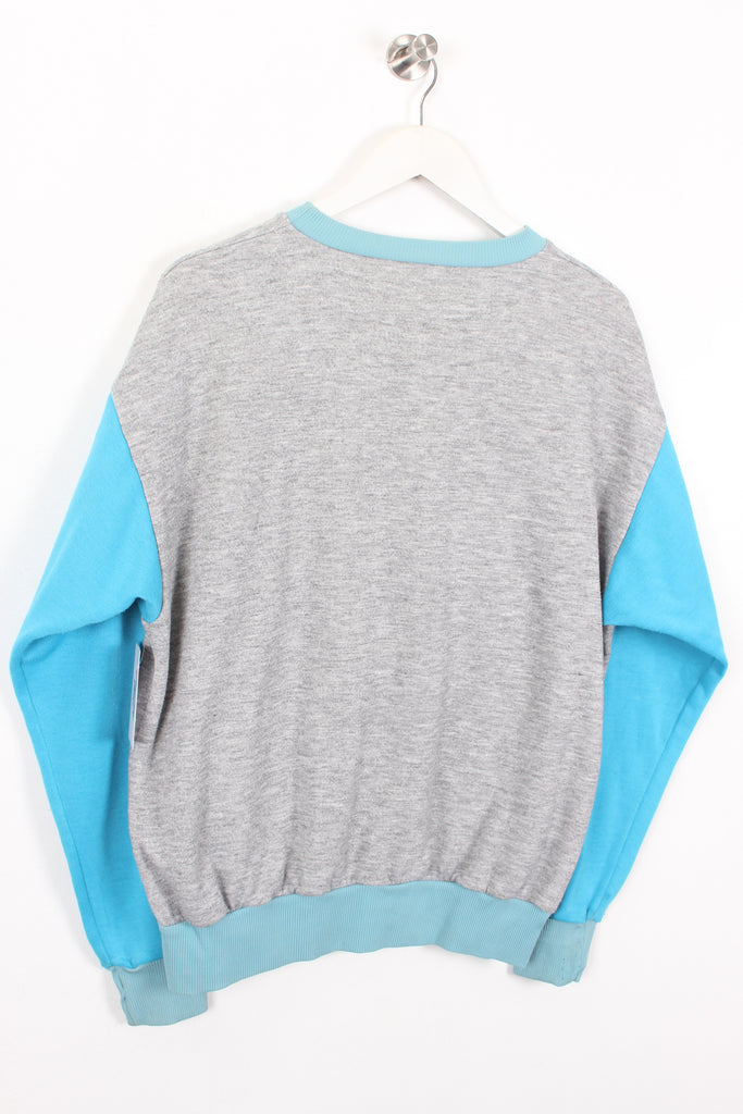 80's Adidas Sweatshirt Grey/Turquoise Medium - Payday Vintage
