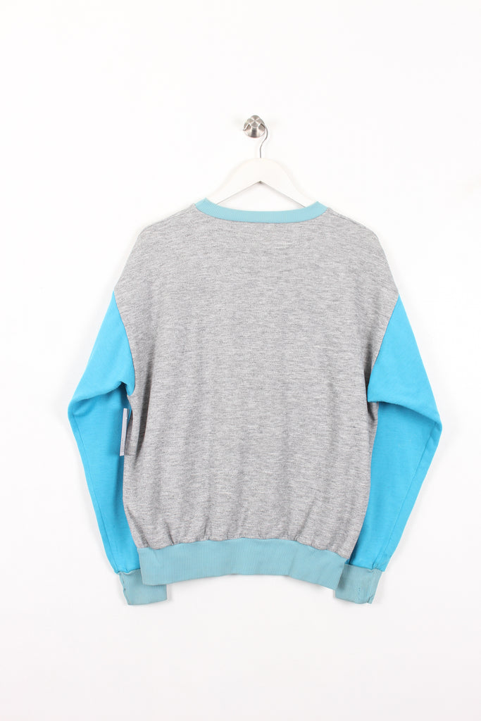 80's Adidas Sweatshirt Grey/Turquoise Medium - Payday Vintage