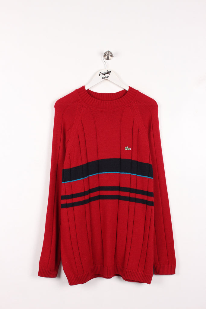 Lacoste Knitted Sweatshirt Red XL - Payday Vintage