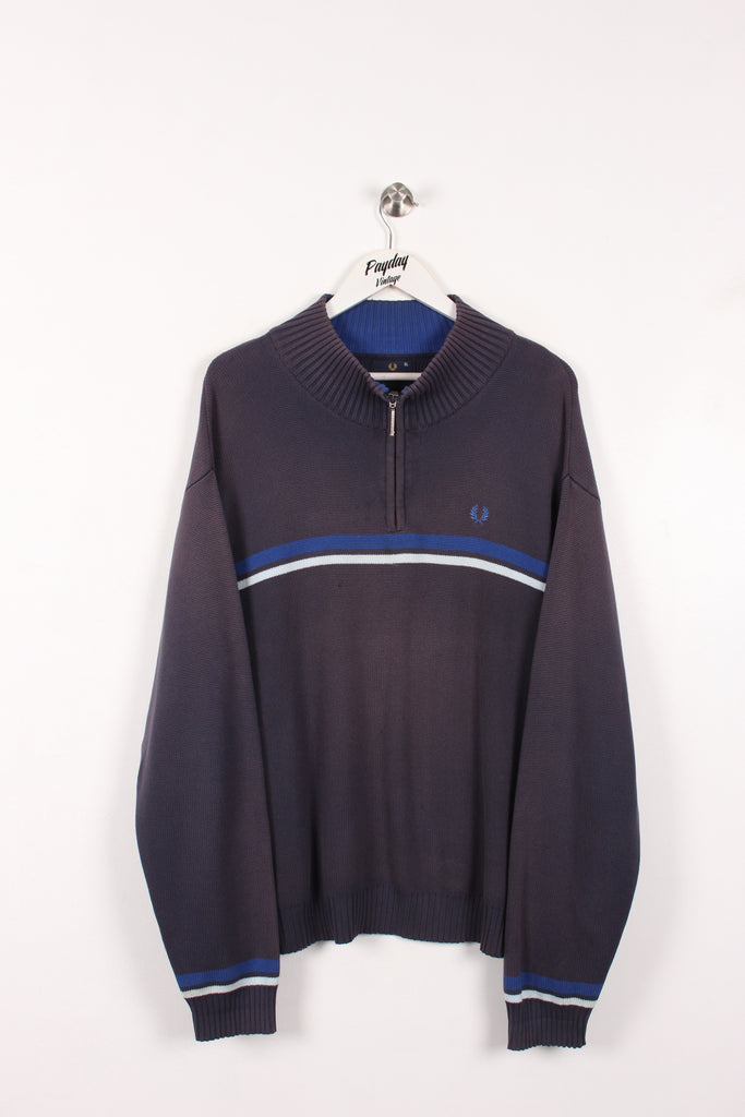 90's Fred Perry 1/4 Zip Sweatshirt Navy XL - Payday Vintage