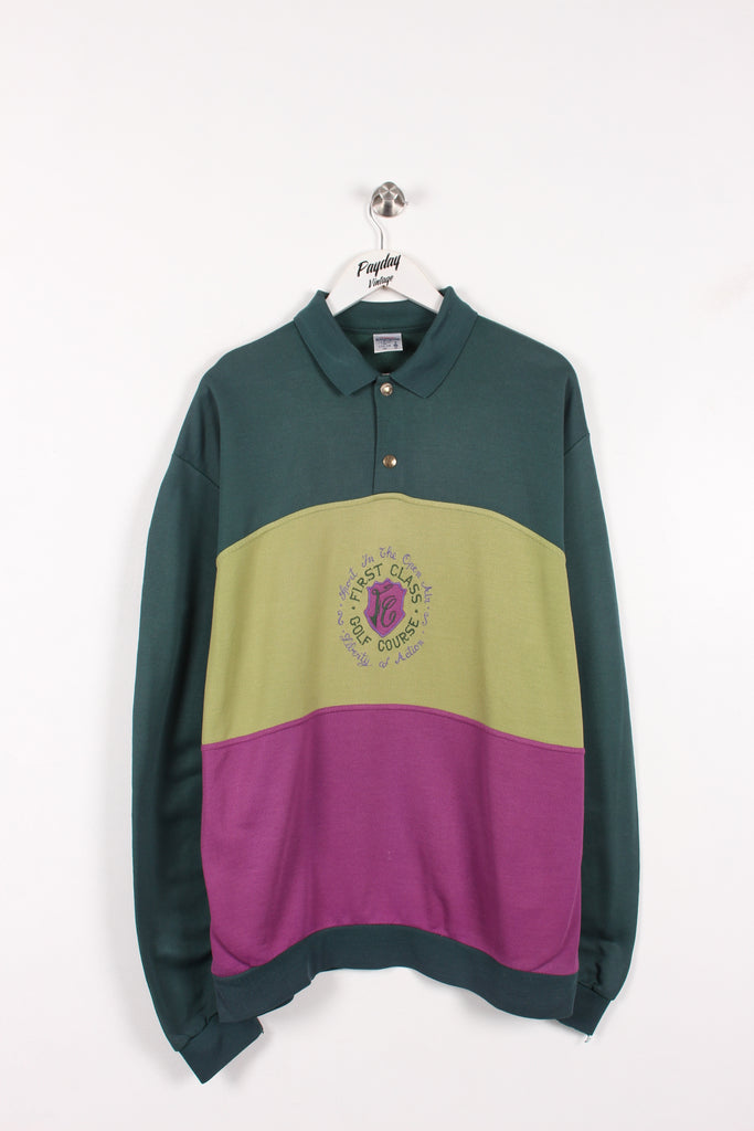 90's Unbranded Sweatshirt Green/Purple XL - Payday Vintage