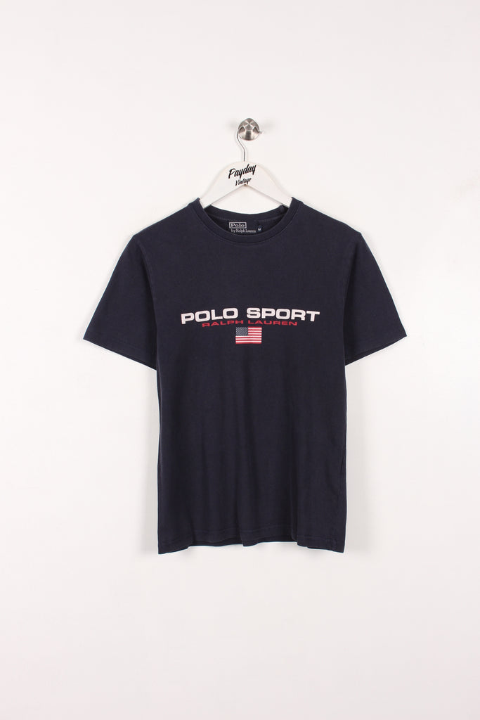 90's Polo Sport Bootleg T-Shirt Navy Small - Payday Vintage