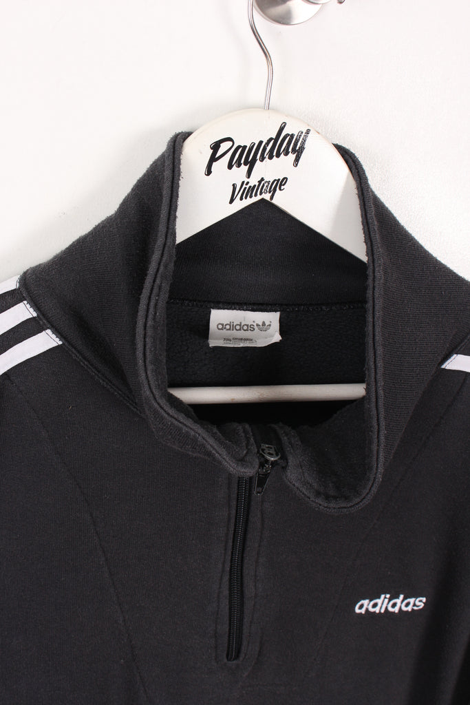 90's Adidas 1/4 Zip Sweatshirt Navy Large - Payday Vintage
