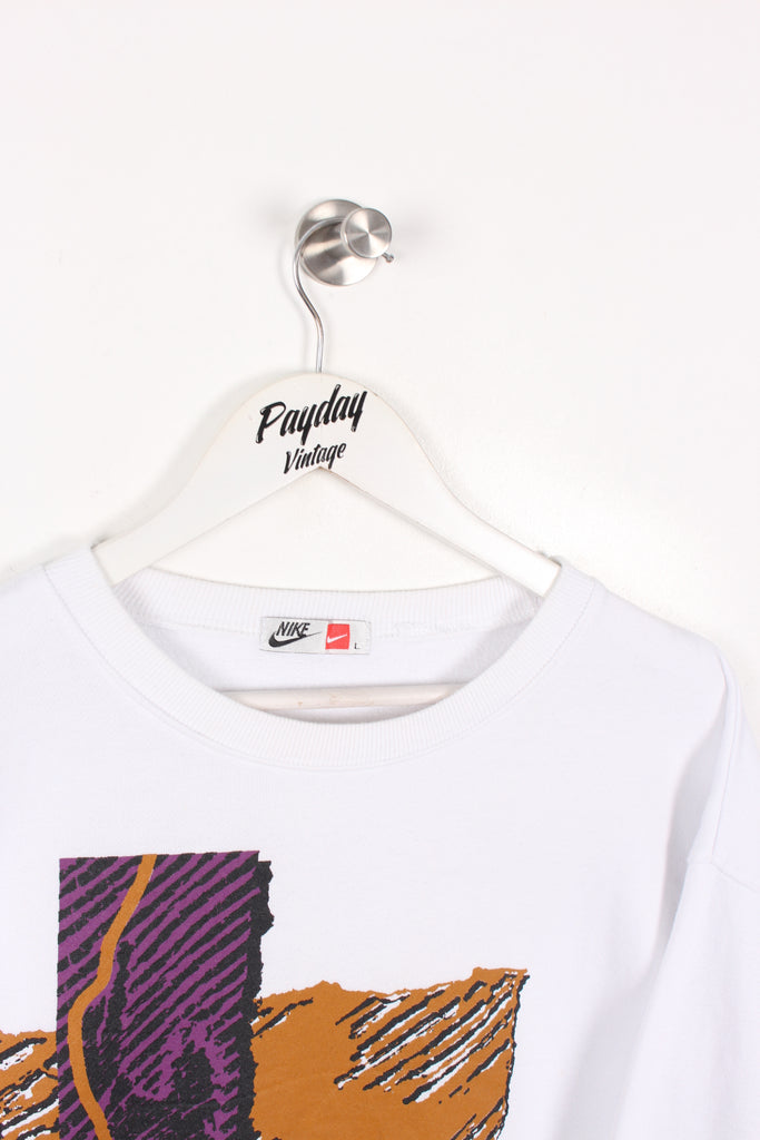 90's Nike Graphic Sweatshirt White Medium - Payday Vintage