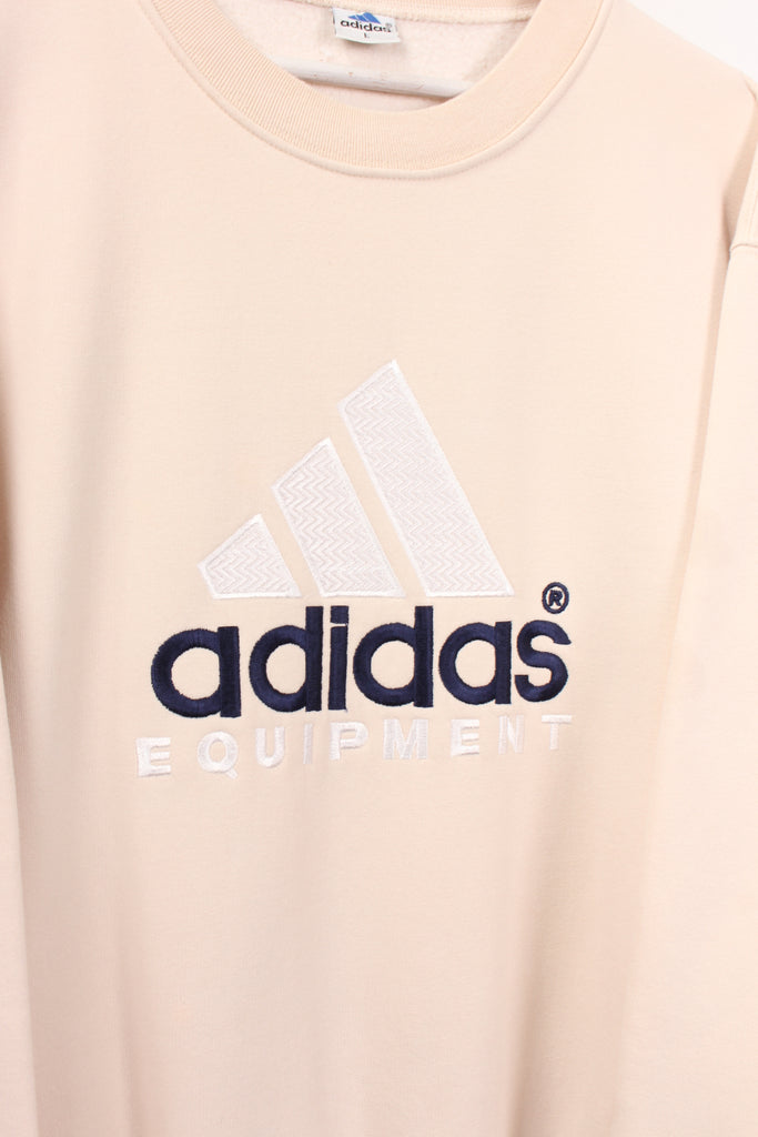 90's Adidas Equipment Bootleg Sweatshirt Beige Large - Payday Vintage