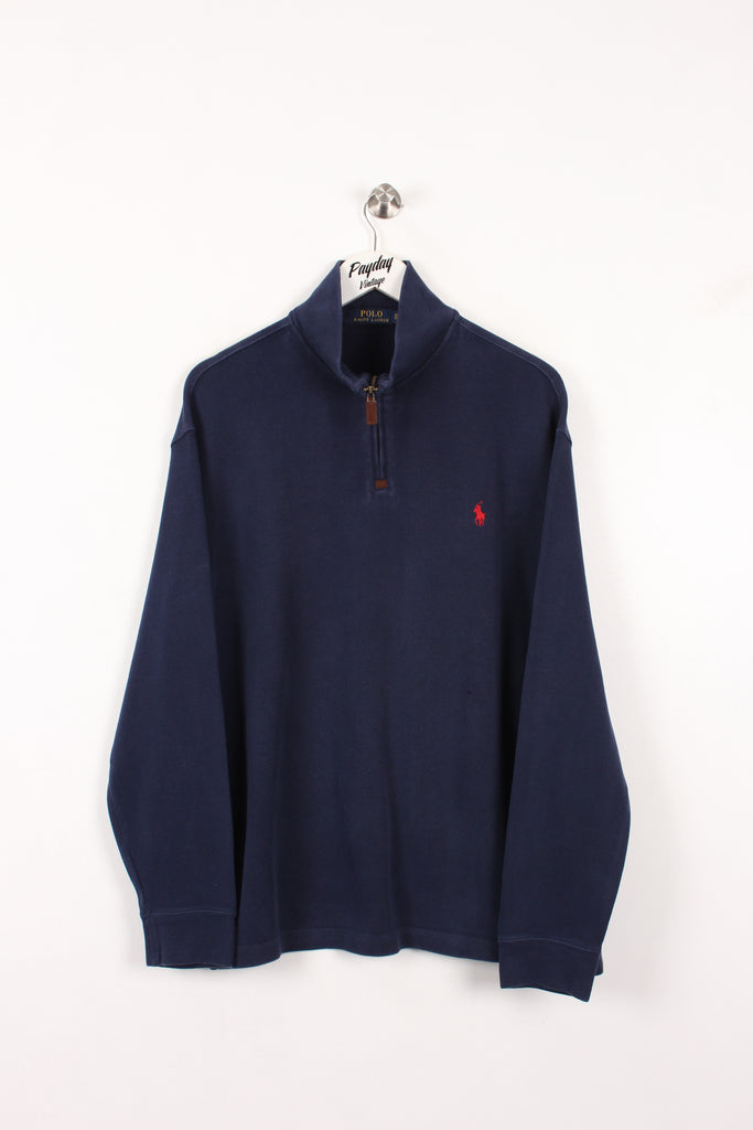 Ralph Lauren 1/4 Zip Sweatshirt Navy XL - Payday Vintage