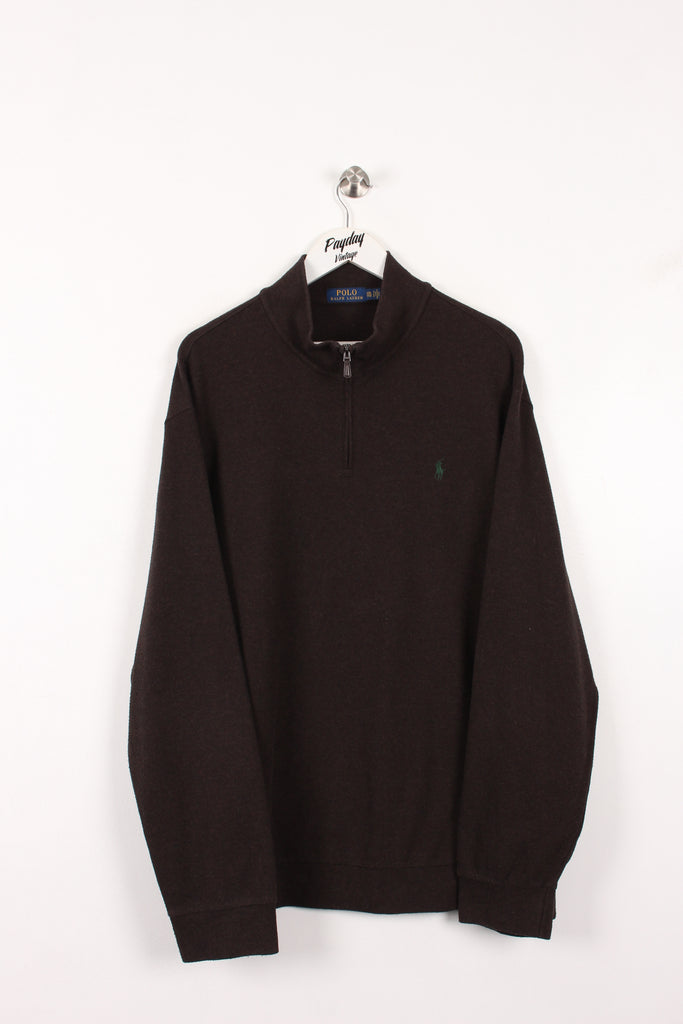 Ralph Lauren 1/4 Zip Sweatshirt Black XXL - Payday Vintage