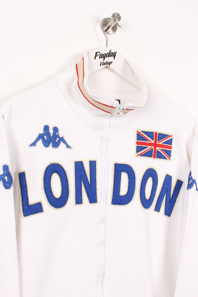 90's Kappa London Track Jacket White Large - Payday Vintage