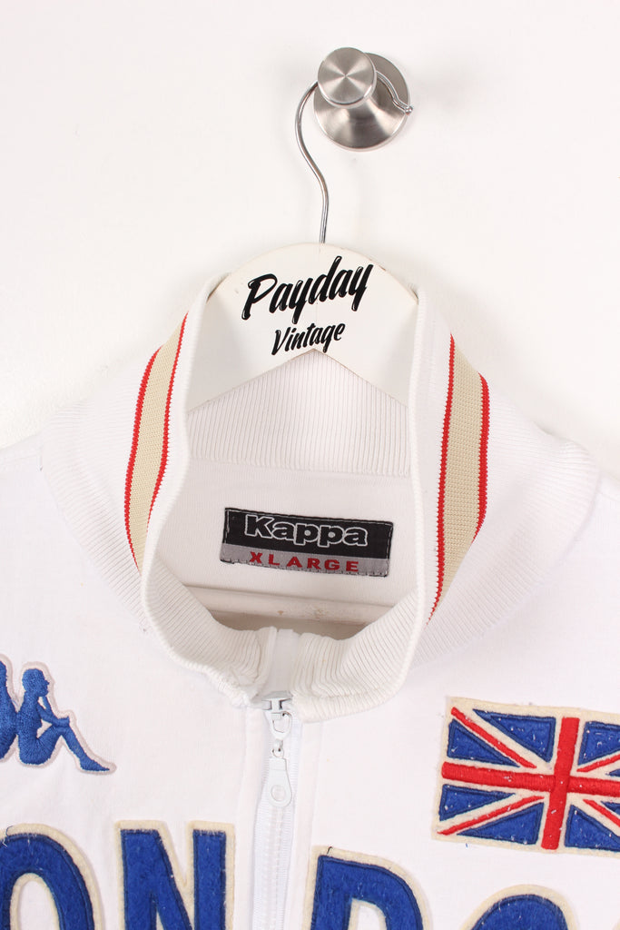 90's Kappa London Track Jacket White Large - Payday Vintage