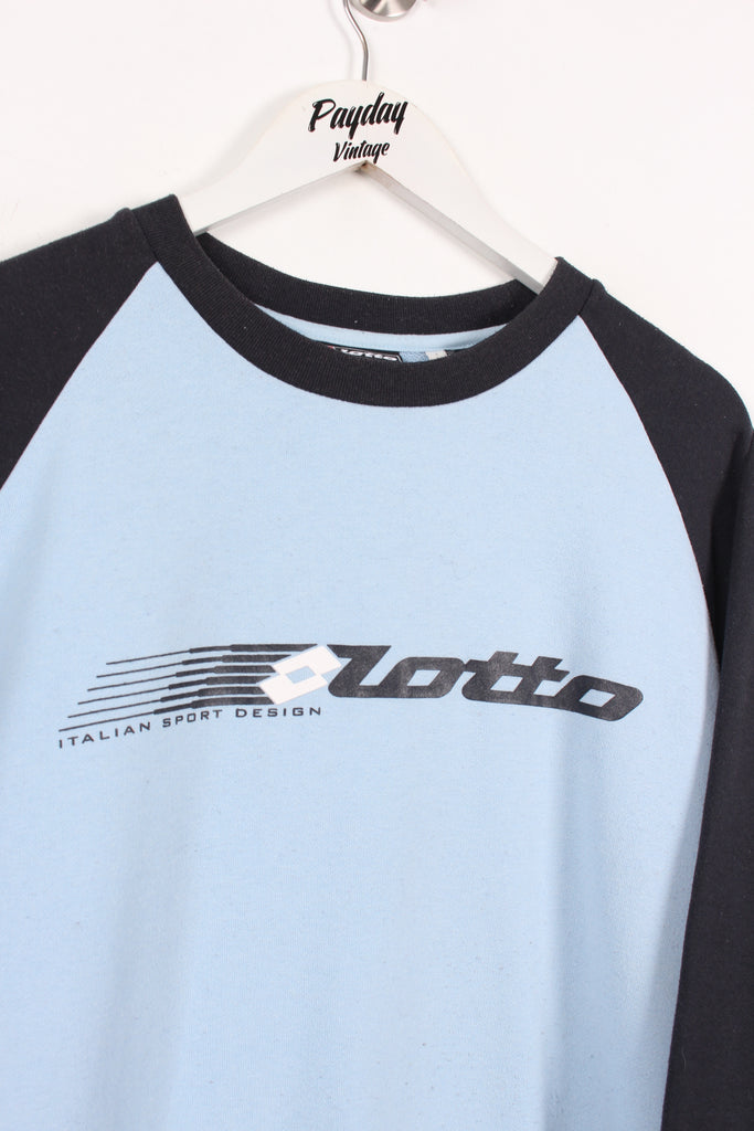 Lotto Sweatshirt Baby Blue/Navy Medium - Payday Vintage