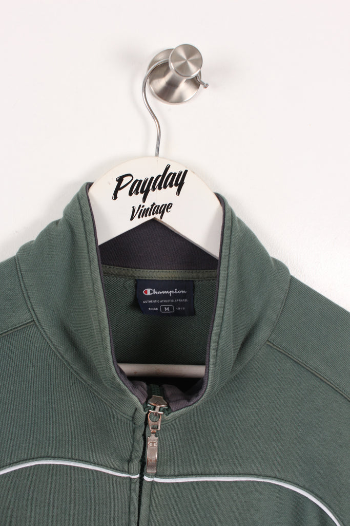 Champion Zip Sweatshirt Green Medium - Payday Vintage