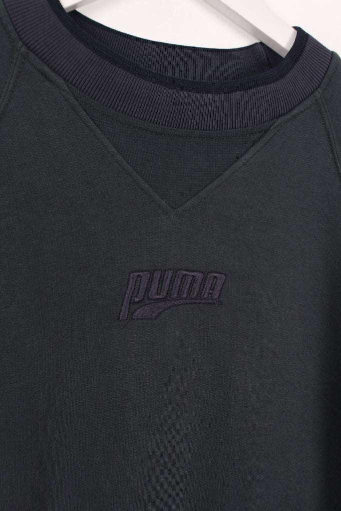Puma Sweatshirt Forest Green/Navy Large - Payday Vintage