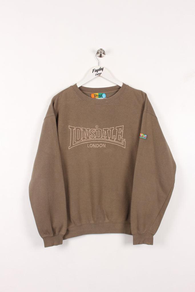 Lonsdale Sweatshirt Khaki Large - Payday Vintage