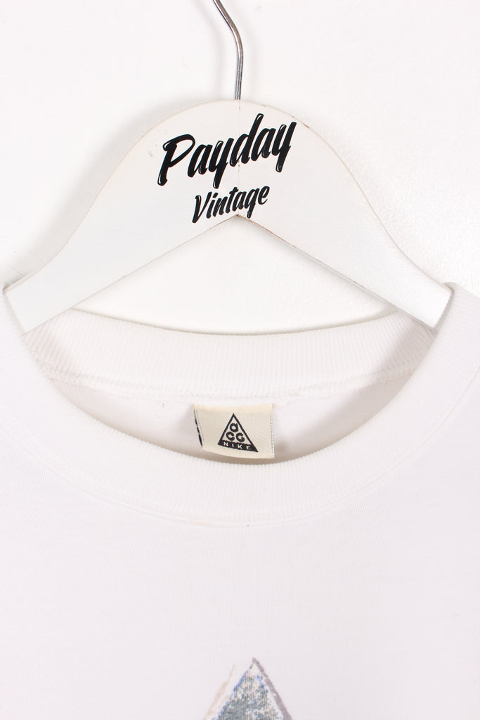 Nike ACG Graphic Sweatshirt White Small - Payday Vintage