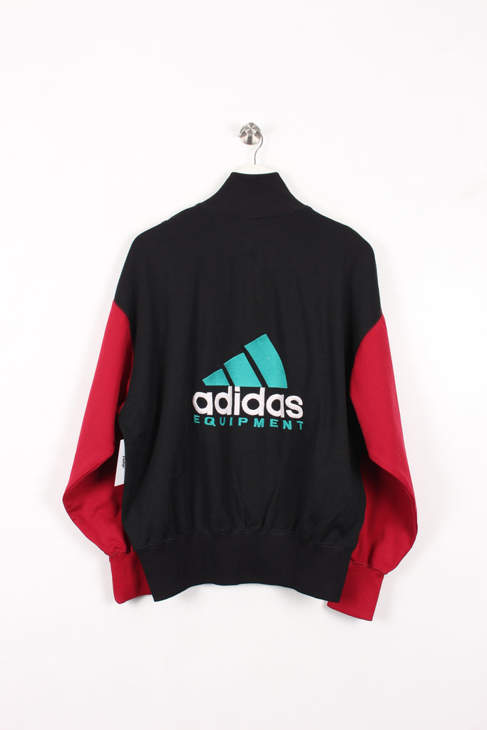 90's Adidas Equipment 1/4 Zip Sweatshirt Black/Red Medium - Payday Vintage