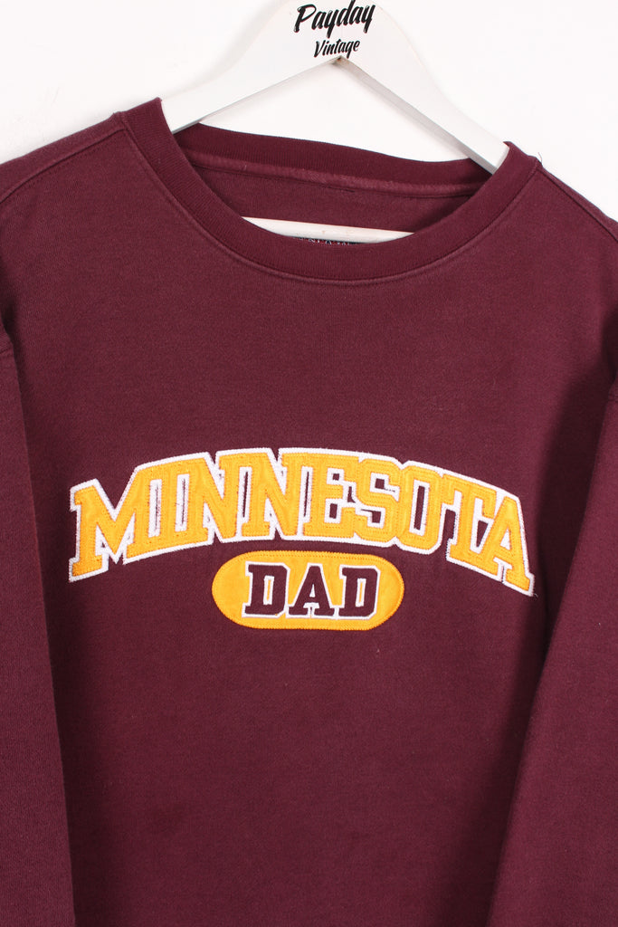 90's Minnesota Sweatshirt Burgundy Large - Payday Vintage